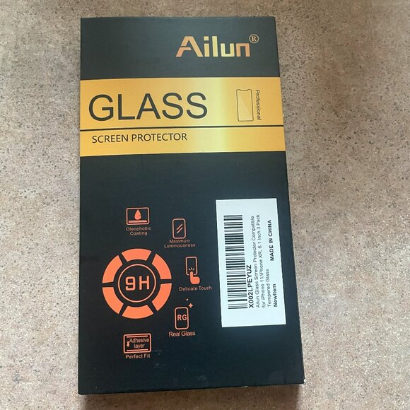Brand New Ailun iPhone 11/XR (6.1 inch) 3-Pack of Glass Screen Protectors - Picture 1 of 2